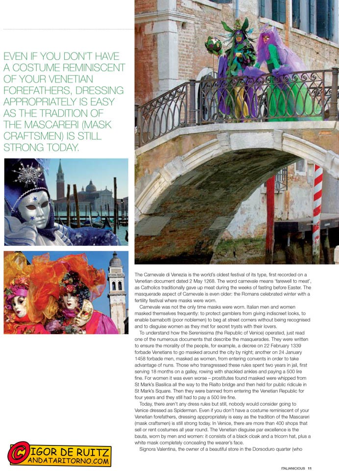 La nostra pubblicazione sulla rivista Italianicious